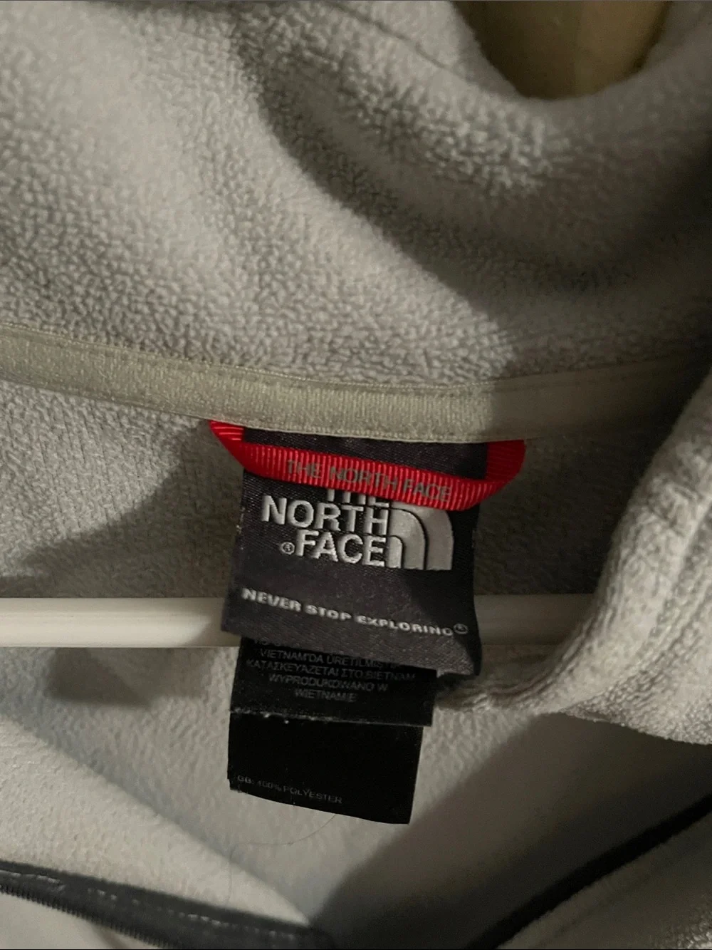 The North Face Pale Gray Half-Zip Fleece Pullover